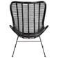 Baxton Studio Colorado Rattan Accent Chair in Black, , large