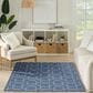 Nourison Horizon HOZ01 Denim 10" x 14" Indoor/Outdoor Area Rug, , large