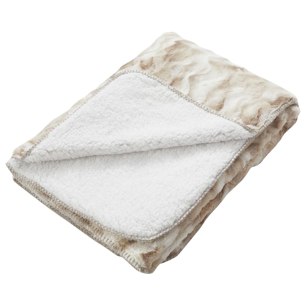 Duke Imports Whitetail Wave Plush Throw in Brown, , large
