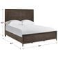 Furniture Worldwide Montclair Queen Panel Bed in Embossed Cocoa and Smoked Gold, , large