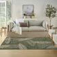 Nourison Garden Oasis GOA02 Green and Ivory 5" x 7" Indoor/Outdoor Area Rug, , large