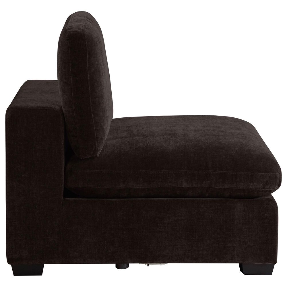 Coaster Lakeview Armless Chair in Dark Chocolate, , large