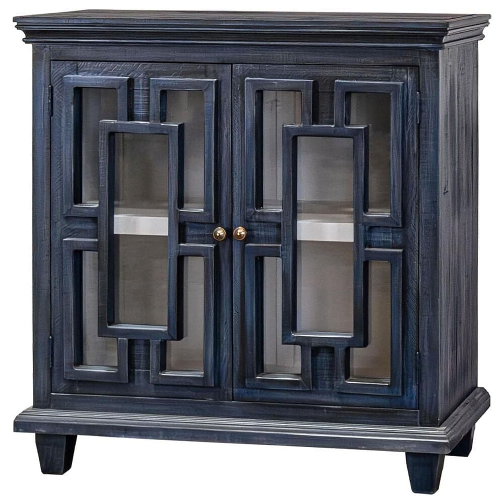 Rustic Root Rose 2-Door Console in Midnight Blue, , large