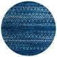 Safavieh Tulum 6"7" Round Blue and Ivory Area Rug, , large