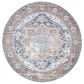 Safavieh Aria 6"7" Round Navy and Rust Area Rug, , large
