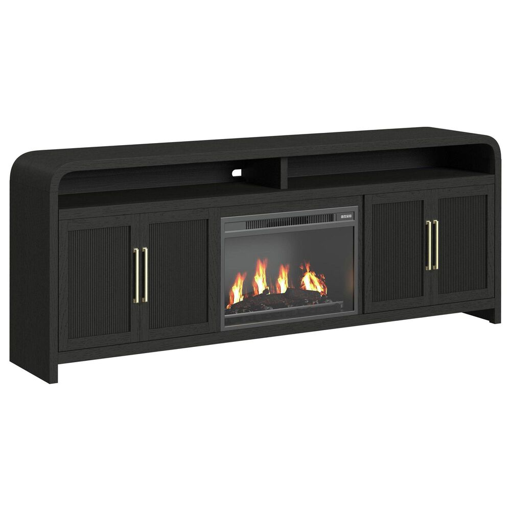 Mayberry Hill Ridgemont 82" Entertainment Center with TV Stand in Black, , large