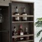 Imperial International Aurora Wine Cabinet in Stone Grey and Black, , large