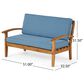 Hearth and Haven Peyton 2-Piece Patio Conversation Set with Beige Cushion in Teak, , large