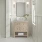 James Martin Vanities Breckenridge 30" Single Vanity in Whitewashed Oak with 3 cm Eternal Jasmine Pearl Quartz Top, , large
