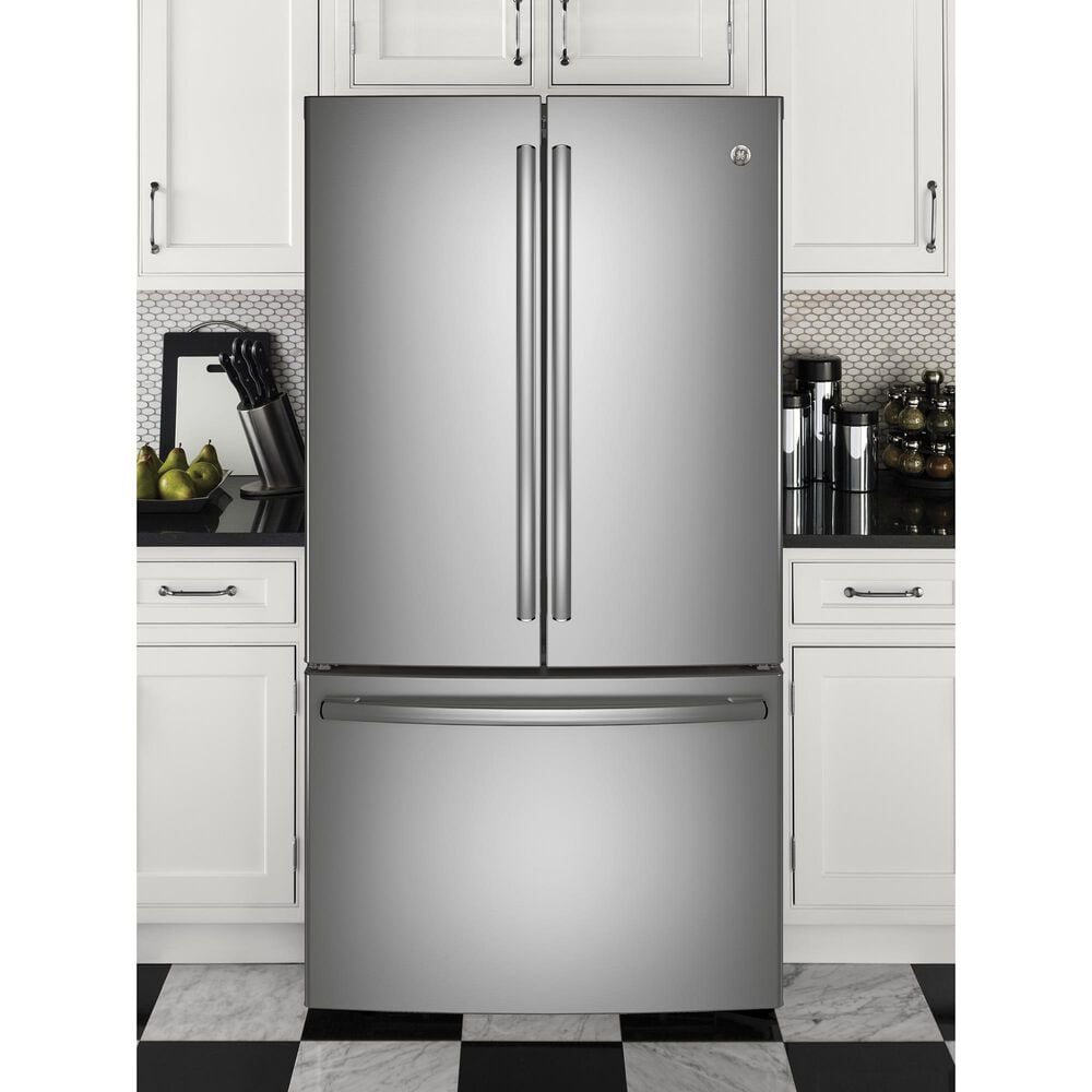 GE Appliances 28.7 Cu. Ft. 3-Door French Door Refrigerator in Stainless Steel, , large