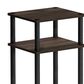 HOMLUX 3-Tier Turn-N-Tube End Table in Columbia Walnut and Black (Set of 2), , large