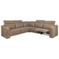 Elran Furniture Bennett 5-Piece Power Symmetrical Reclining Sectional with Power Headrests in Putty, , large