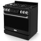 THOR KITCHEN Gordon Ramsay 6 Cu. Ft. 36" Professional Natural Gas Range with Stainless Steel Handle Kit in Black, , large