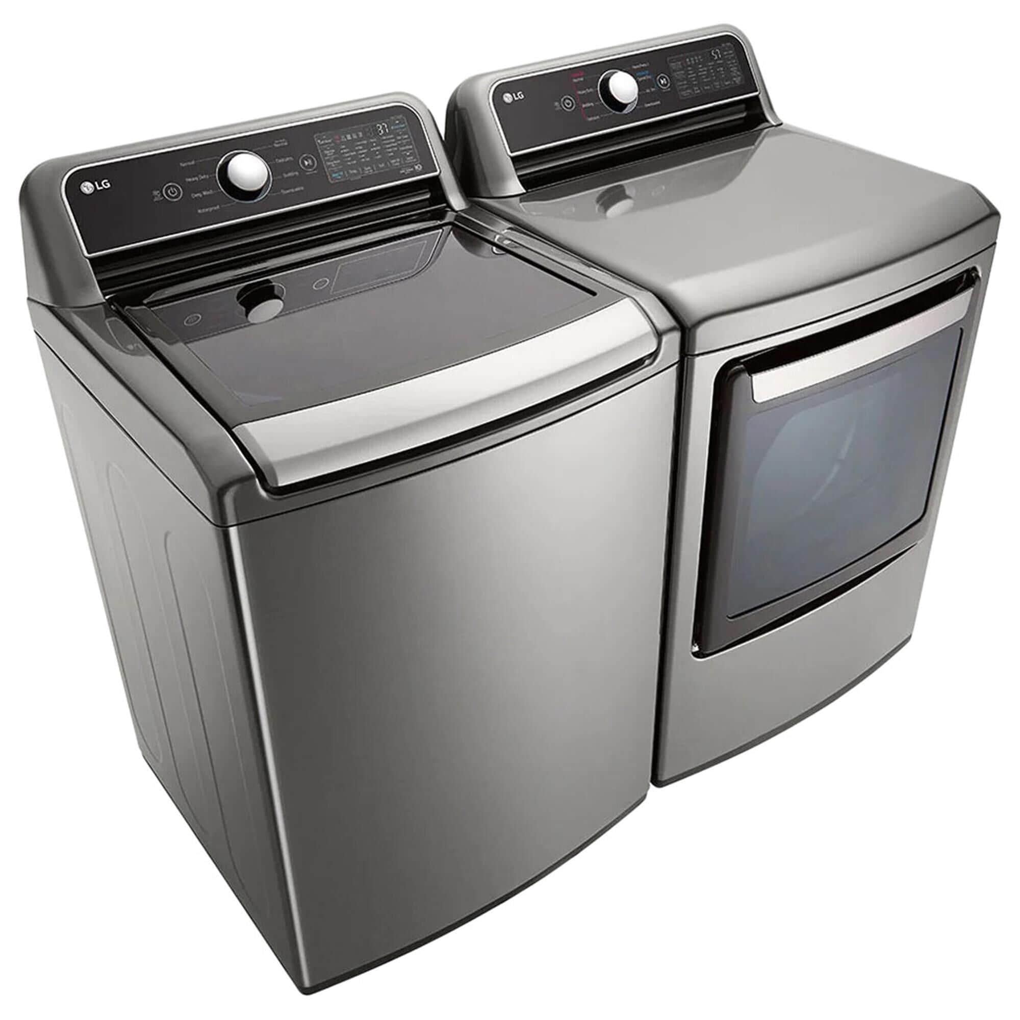 LG 5.3 Cu. Ft. Top Load Washer and 7.3 Cu. Ft. Electric Dryer