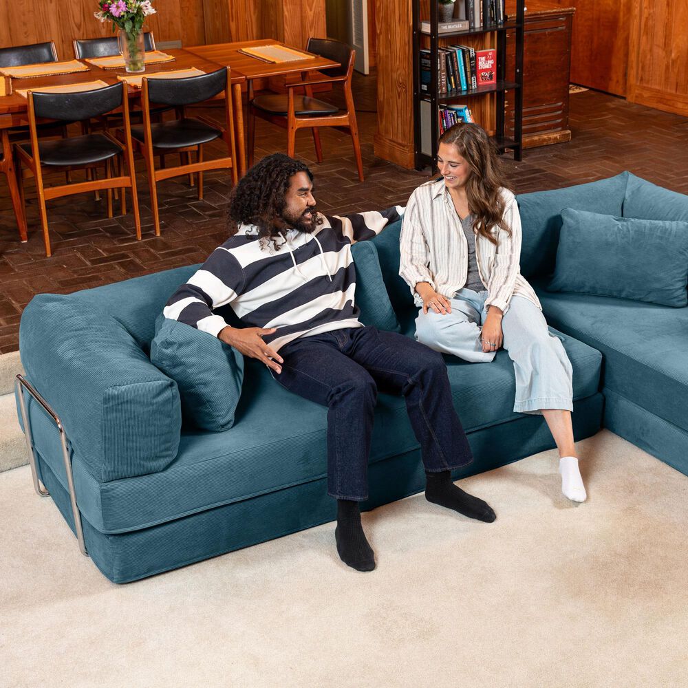 Jaxx Unsofa 2-Piece Modular Right Facing L-Shaped Sectional in Aqua Blue, , large