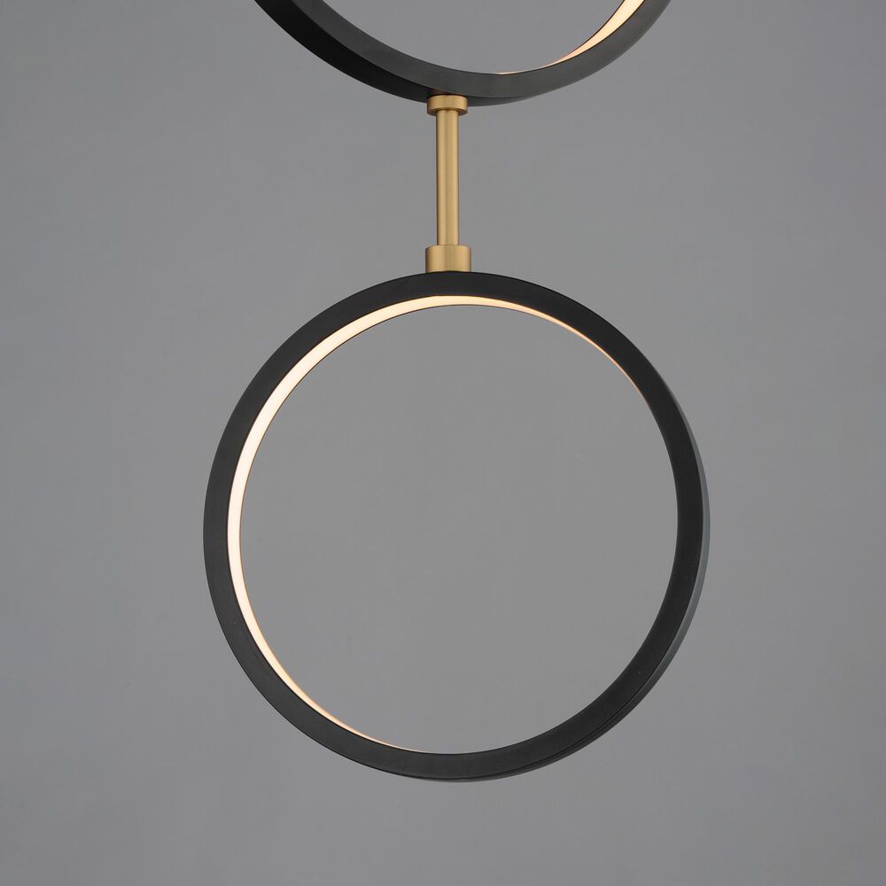 Maxim Lighting Hoopla 3-Light LED Pendant in Black and Gold, , large