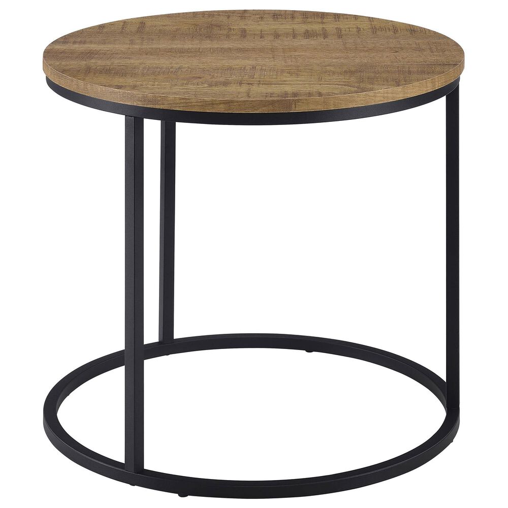 Pacific Landing Lainey Round End Table in Mango and Black, , large