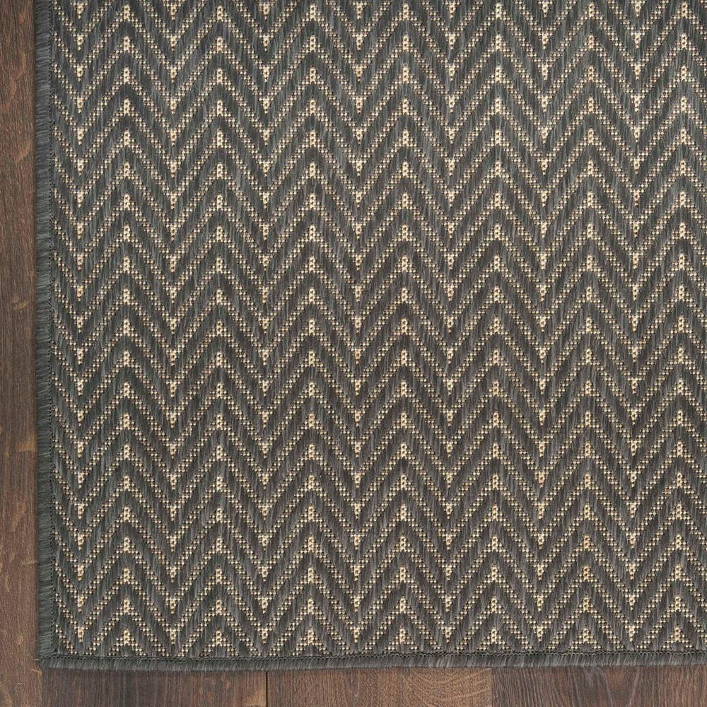 Nourison Horizon HOZ02 Charcoal 8&#39; x 10&#39; Indoor/Outdoor Area Rug, , large