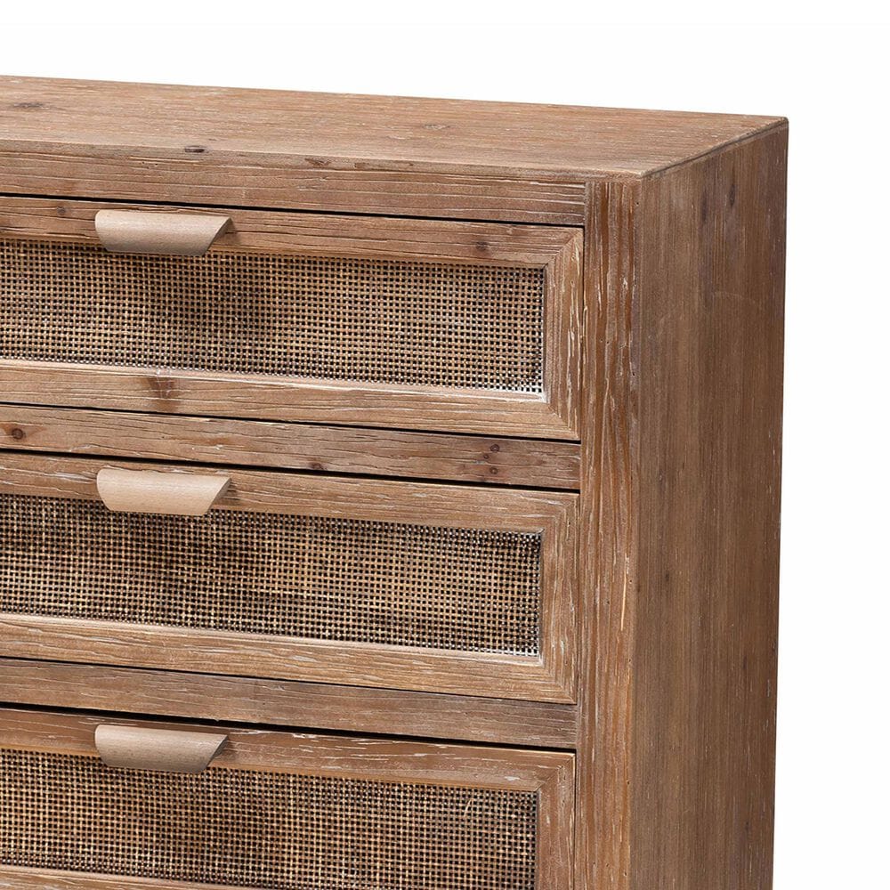 Baxton Studio Calida 3-Drawer Storage Cabinet in Whitewashed Natural Brown and Black, , large