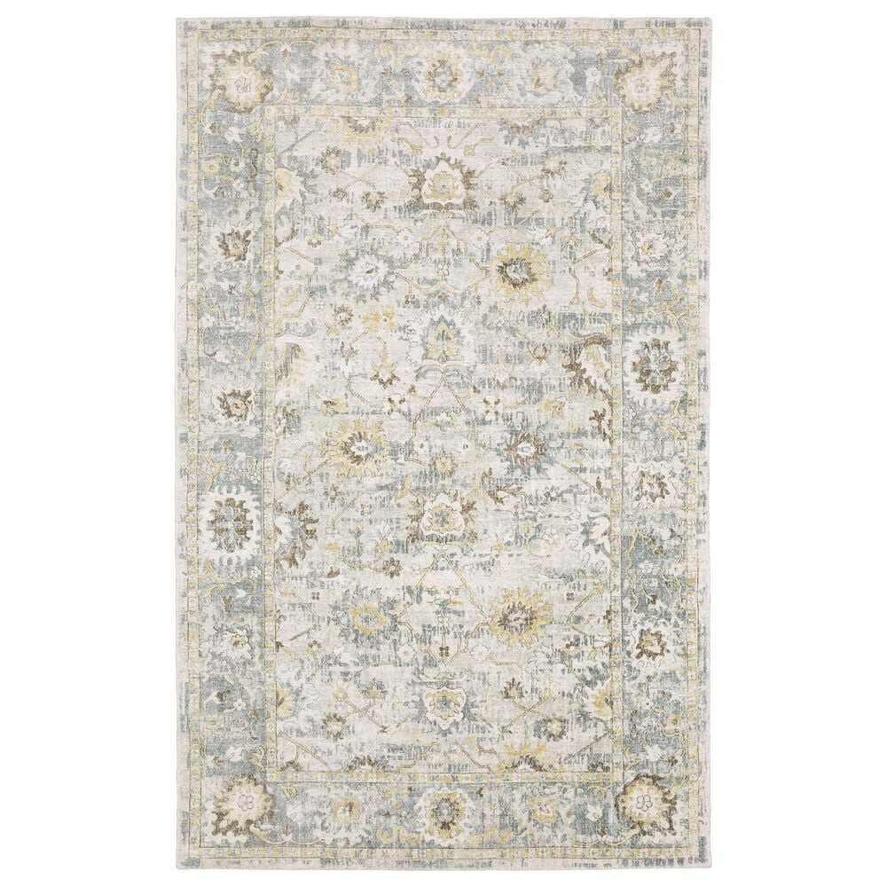 Oriental Weavers Windham WIN06 Ivory and Blue 8" x 10" Area Rug, , large