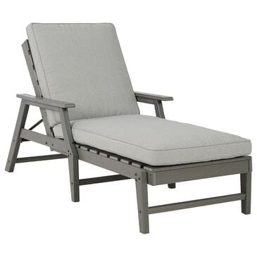 Ashley Visola Chaise Lounge with Cushion in Gray, , large