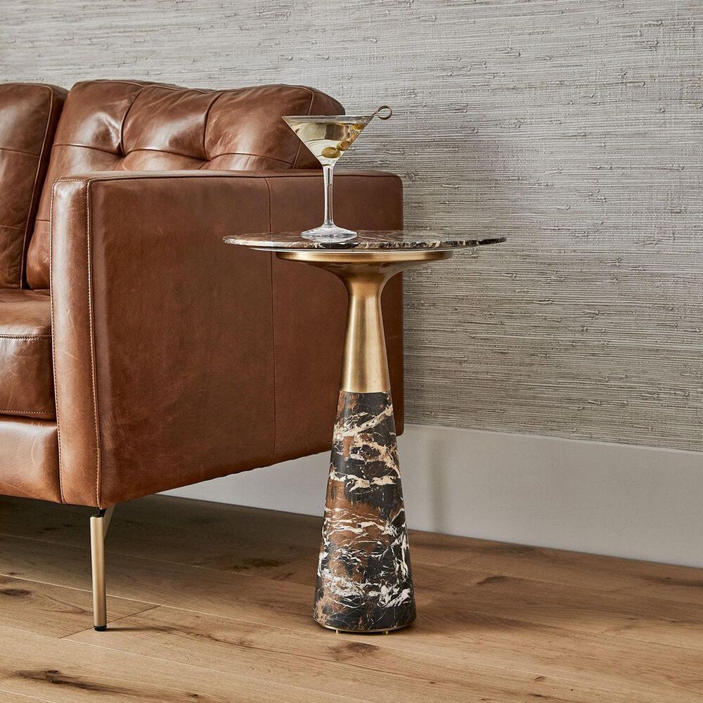 Uttermost Pier Accent Table in Michelangelo and Brass, , large