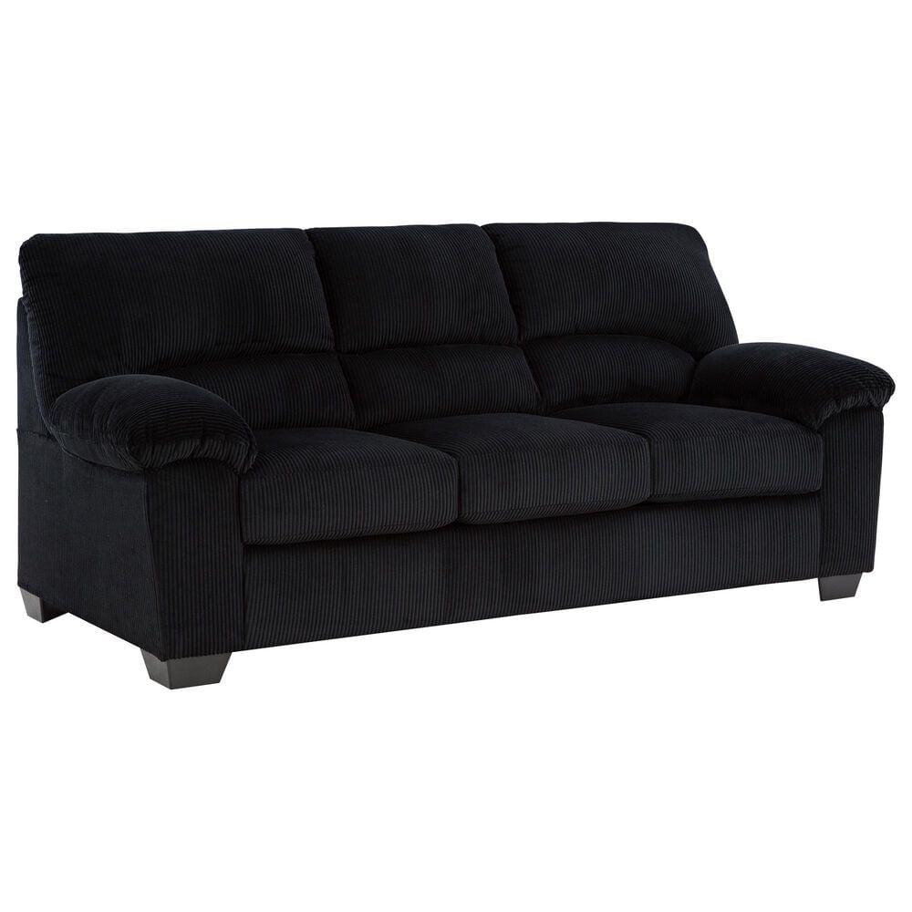 Ashley SimpleJoy Stationary Sofa in Onyx, , large