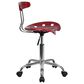 Flash Furniture Vibrant Swivel Task Chair in Red, , large