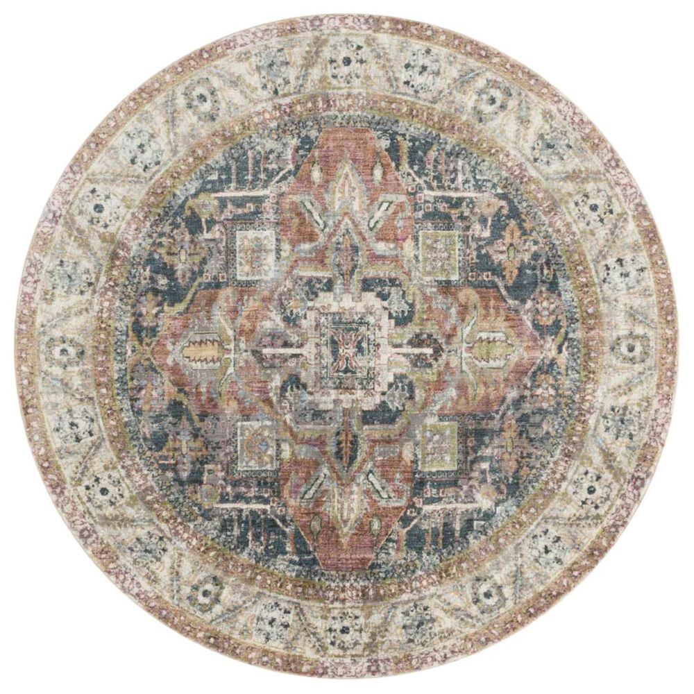 Loloi Anastasia AF-23 7"10" Round Multicolor Area Rug, , large