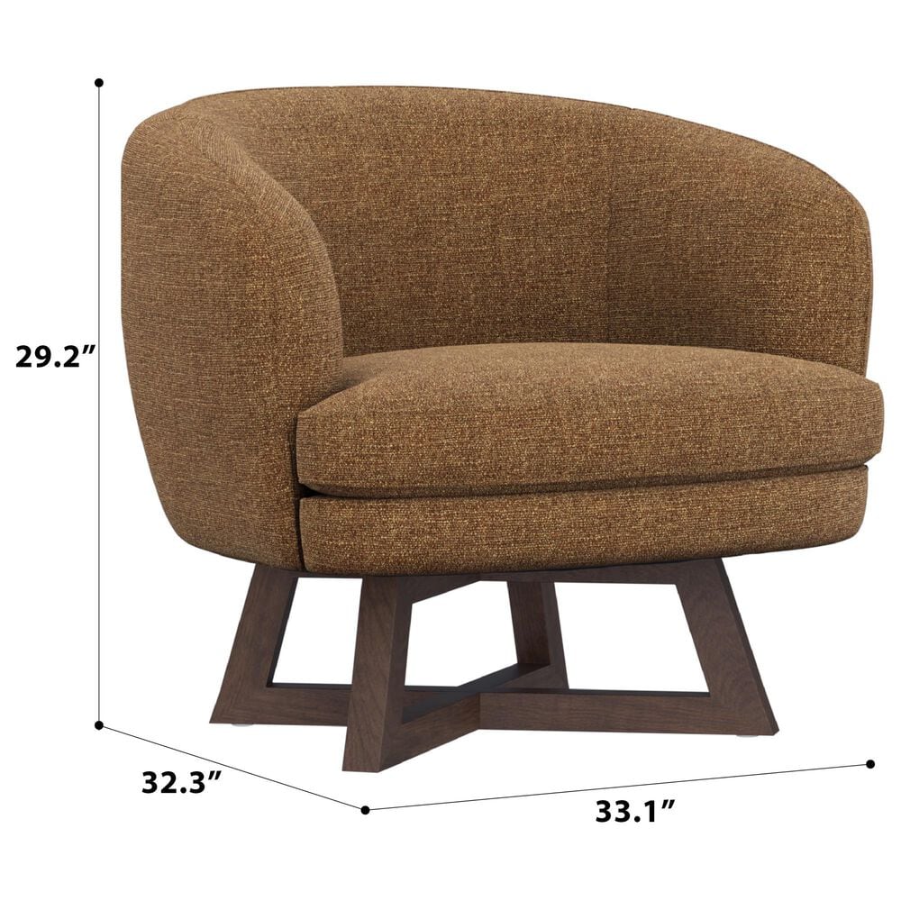 Golden Wave Furniture Moira Swivel Chair in Cocoa, , large