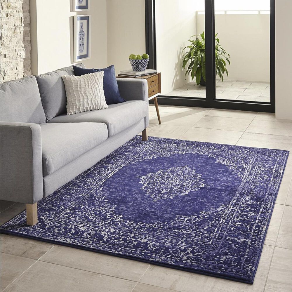 Momeni Monterey MO-03 7&#39;6&quot; x 9&#39;6&quot; Blue Area Rug, , large