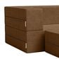 Jaxx Zipline 3-Piece Stationary Convertible Sleeper Sofa in Toffee Velvet, , large