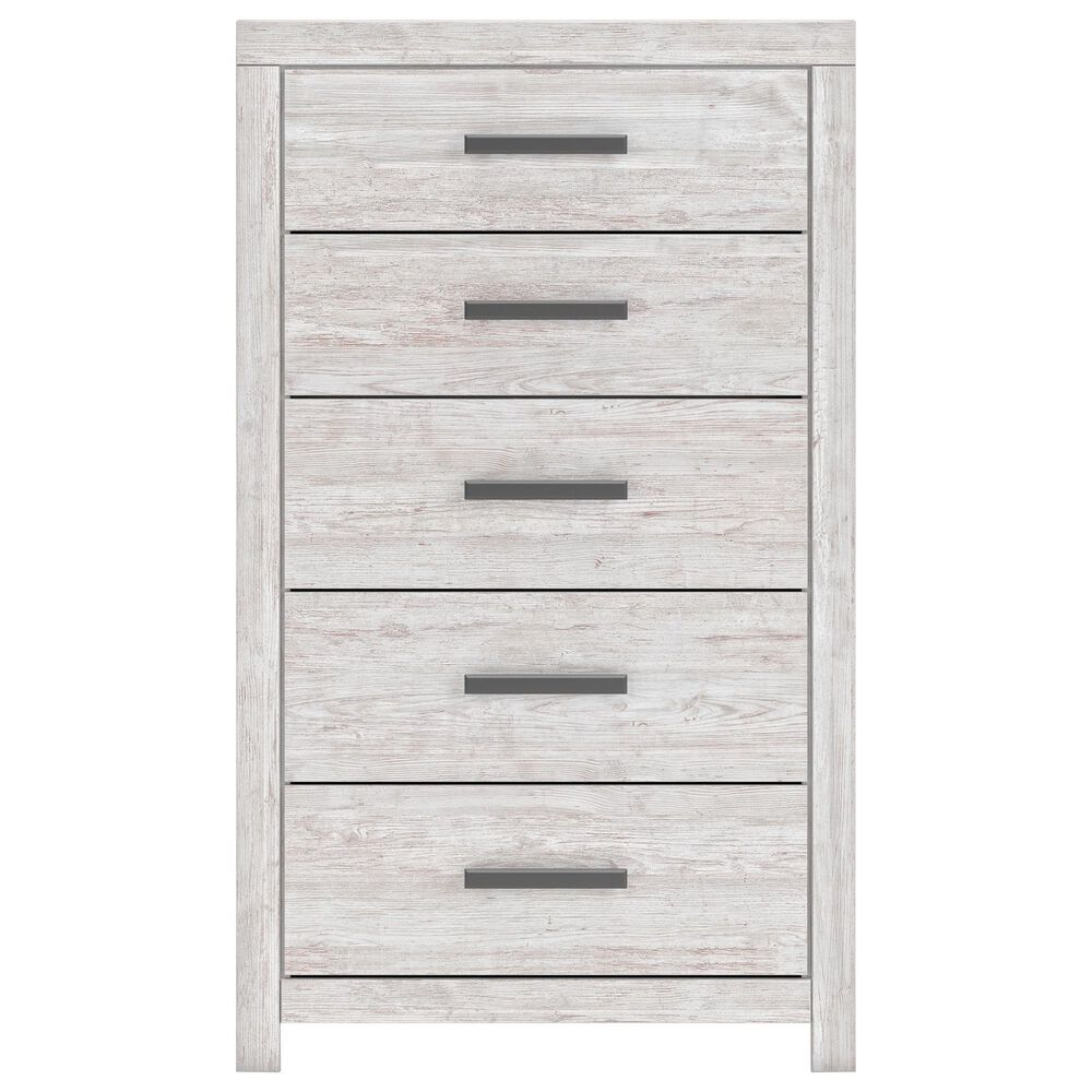 Ashley Cayboni 5-Drawer Chest in Whitewash, , large