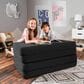 Jaxx Zipline Big Kids Modular Sofa & Ottoman in Black, , large
