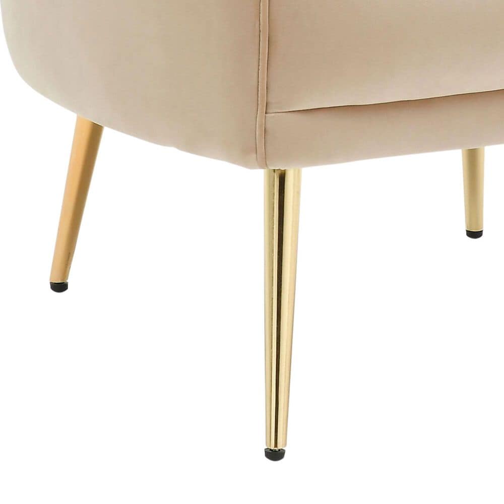 Lumisource Tania Accent Chair in Champagne Velvet and Gold, , large