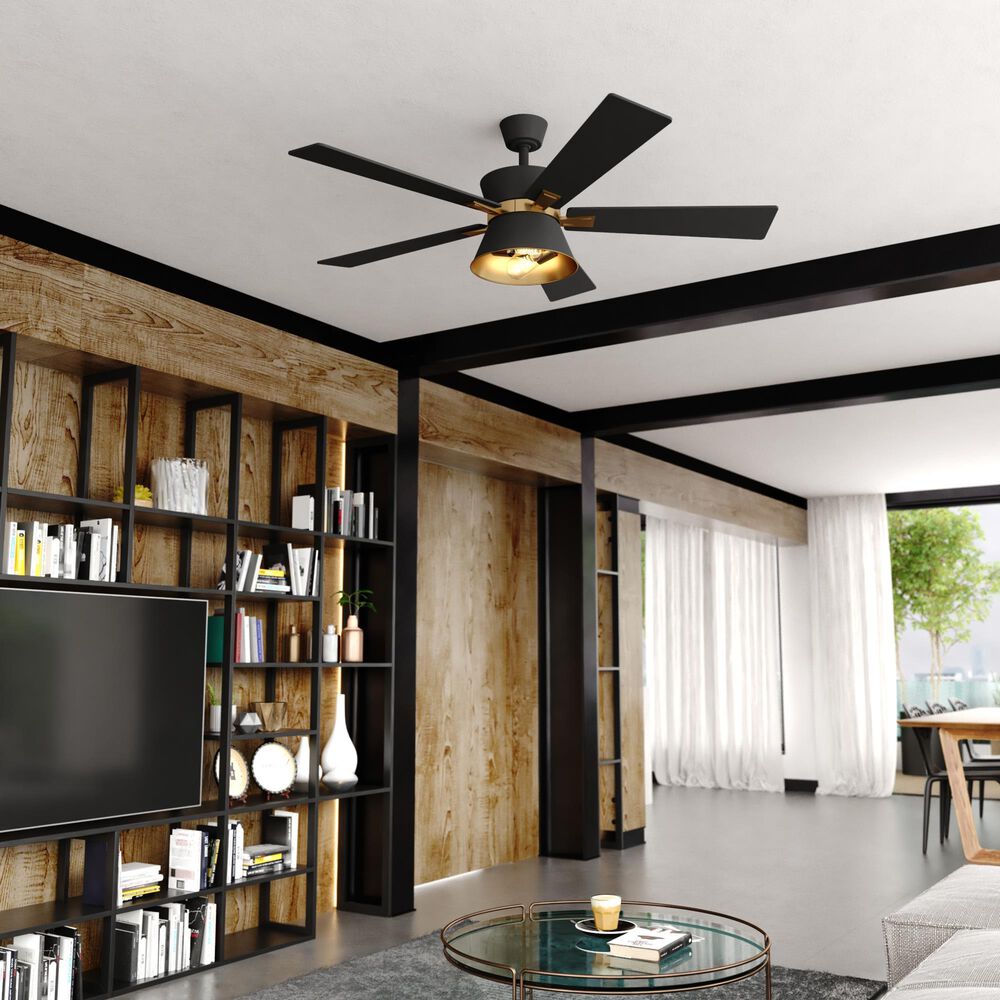 Vaxcel Scottsdale 52" LED Ceiling Fan in Black and Gold, , large