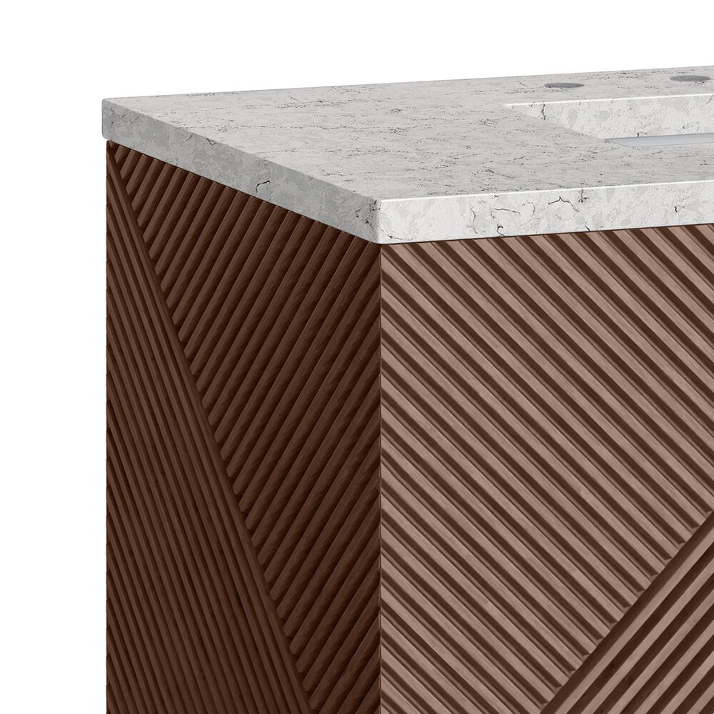 James Martin Vanities Marcello 36" Single Bathroom Vanity in Chestnut with 3 cm Eternal Jasmine Pearl Quartz Top and Rectangular Sink, , large