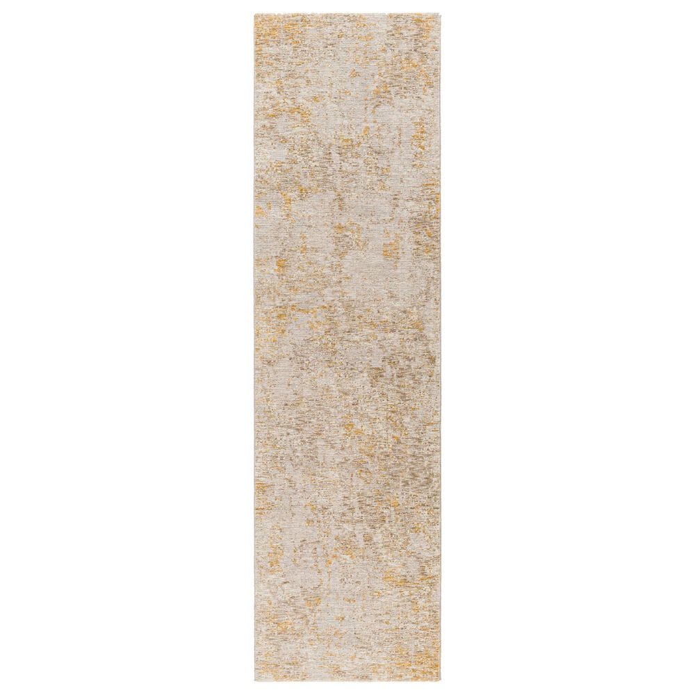 Surya Reina Light Gray, Light Brown, Medium Gray, Mustard and Tan 2&#39;7&quot; x 10&#39; Runner, , large