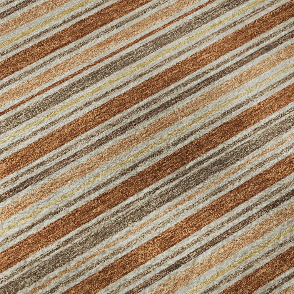 Dalyn Rug Company Soft Essentials Striped Paprika 2'3" x 7'6" Indoor/Outdoor Runner, , large