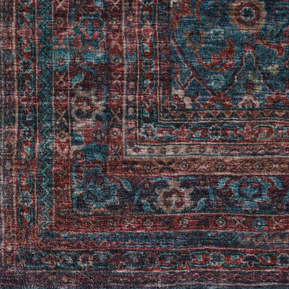 Dalyn Rug Company Jericho Traditional 6&#39; Round Navy Indoor/Outdoor Area Rug, , large