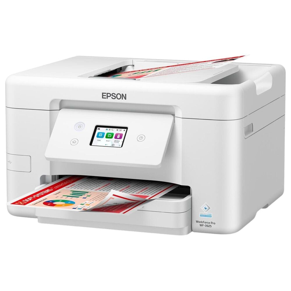 Epson WorkForce Pro WF-3925 Wireless All-in-One Inkjet Printer in White, , large