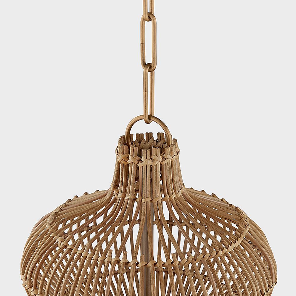 Troy Lighting Irvine 20" 1-Light Pendant in Patina Brass, , large