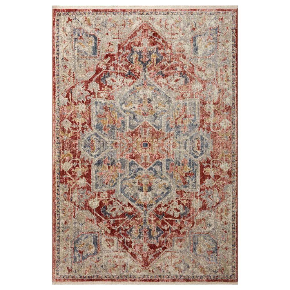 Magnolia Home Janey JAY-01 7'10" x 10'10" Garnet Area Rug, , large