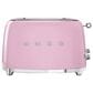 Smeg 2-Slice Retro Style Toaster in Pink and Stainless Steel, , large
