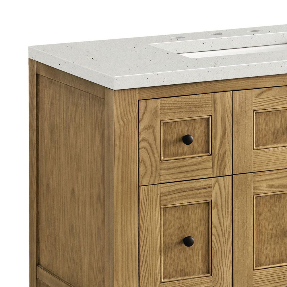 James Martin Vanities Breckenridge 72&quot; Double Bathroom Vanity in Light Natural Oak with 3 cm Lime Delight Quartz Top and Rectangular Sinks, , large