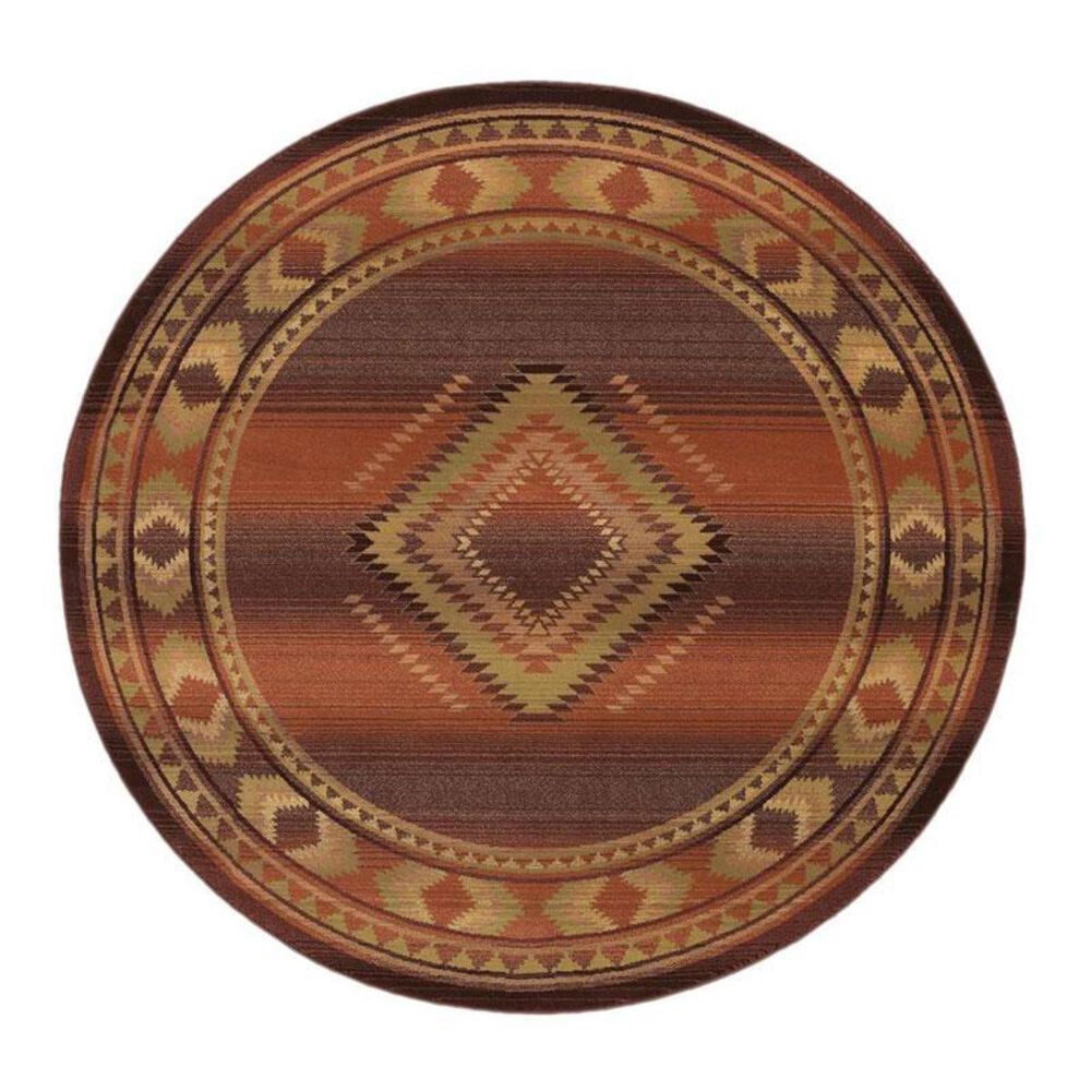 Oriental Weavers Generations 1506C 6' Round Red Area Rug NFM
