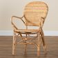 Baxton Studio Genna Arm Chair in Natural Brown, , large