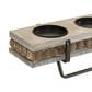 Maple and Jade Pillar 5-Plate Decorative Candelabra in Washed Brown and Matte Black, , large