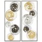 Maple and Jade 36" x 14" Contemporary Metal Wall Decor in Black and Gold (Set of 2), , large