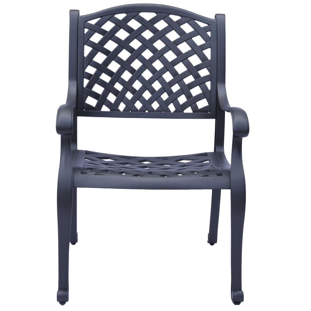 World Source Castle Rock 7-Piece Dining Set in Black, , large